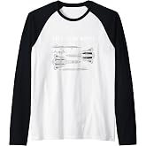 SR-71 Blackbird Blueprint Air Force Military Jet Raglan Baseball Tee