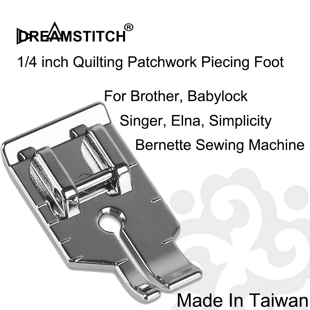 SA125, ESG-QF 1/4 inch Snap On Quilting Patchwork Presser Piecing Foot for Babylock,Brother,Elna,Simplicity,Singer Sewing Machine ALT : XA3805021,076838, 492110-20, BL37-QF, BL66-QF