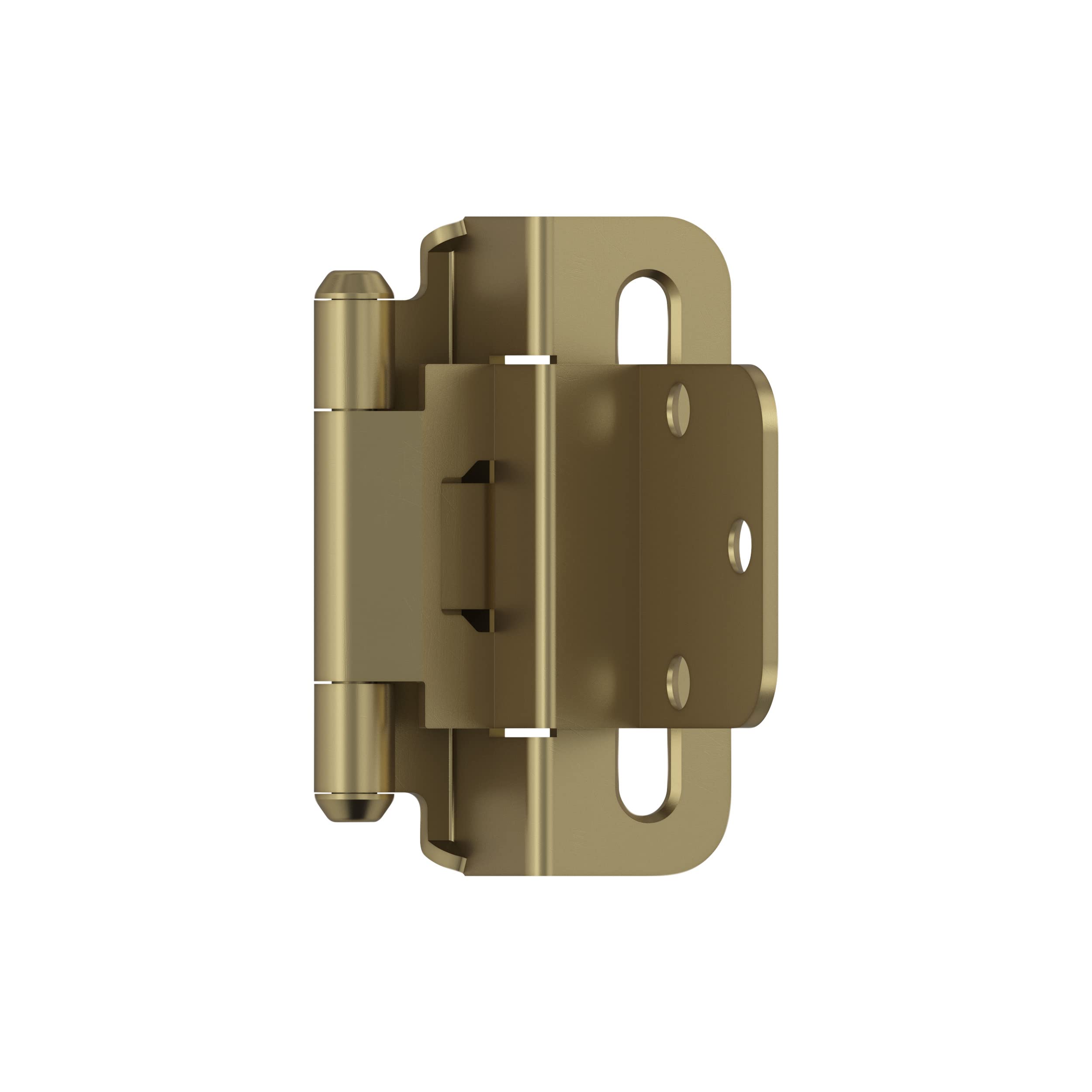 Photo 1 of Amerock BPR7565BBZ Cabinet Hinge 3/8 in (10 mm) Inset Self Closing Partial Wrap Golden Champagne Kitchen Cabinet Door Hinge 1 Pair Functional Hardware
