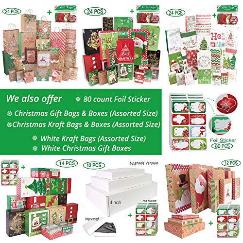 80-Count Foil Christmas Gift Tags Sticker,8 Jumbo Designs - Xmas to from Christmas Stickers Name Tags Write On Labels - Holiday Present Labels