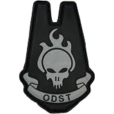 Halo ODST Hook Fastener Black Grey PVC Tactical Morale Patch - 2.5 x 3.5 inch PTC186