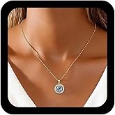 Iaceble Crystal Evil Eye Pendant Necklace Blue Eye Choker Necklace Vintage Rhinestone Evil Eye Necklaces Large Eye CZ Chain Necklaces Jewelry for Women
