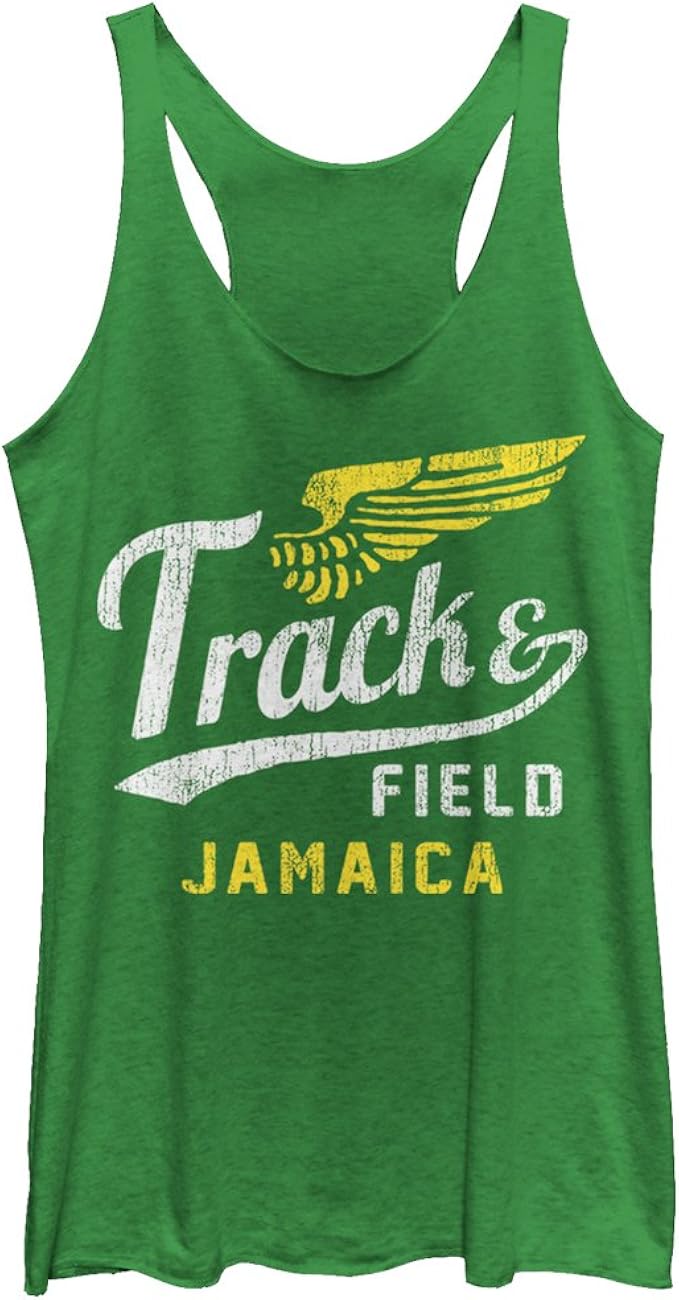 Women's Jamaica Track and Field Envy Green Racerback Tank