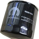 Mopar Engine Oil Filter (05281090AB) | OEM Car &amp; Truck Replacement Part, Maintains Engine Performance, Easy Installation, Compatible with Jeep, Ram, Chrysler, Dodge