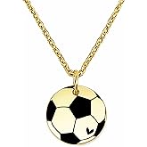 Sports Mom Necklace - Stainless Steel, Gold Silver Rose Gold - Soccer Basketball Baseball Volleyball Football, Sports Fan Jewelry for Women - For Game Day - Athletic & Team Spirit Jewelry for Fans, Players & Moms
