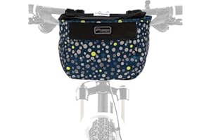 Po Campo Crescent Bicycle Basket – Large Bike Basket – Handlebar Bag for Cycling – Waterproof Fabric Colorful Bike Basket for Women, Men, Kids