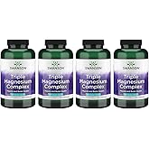 Swanson Triple Magnesium Complex - Mineral Supplement - Natural Support - Featuring Citrate, Oxide & Aspartate - (300 Capsules, 400mg Each, 4 Pack)