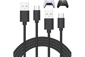 Vancle 2 Pack for PS5 Controller Charging Cable, 3.3ft USB C Charging Cable for PS5 Dual Sense, Xbox Series X/S Controllers