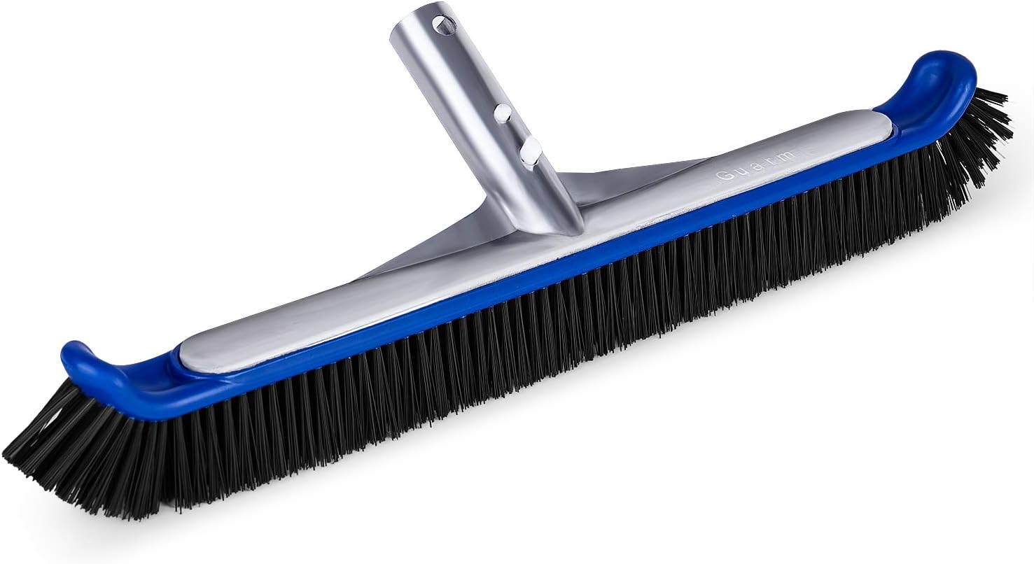 Guarm 18'' Pool Brush, Curved Cleaning Brushes for Pool