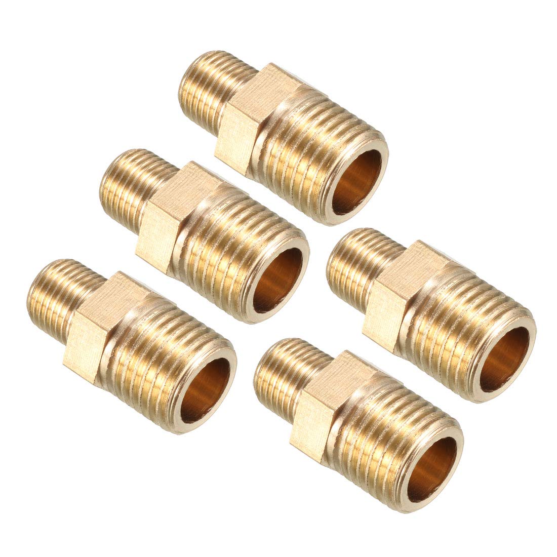 Brass Pipe Fitting Hex Nipple M/M 1/8" 1/4'' 3/8'' 1/2'' Male Thread Coupler Connectors - View #8