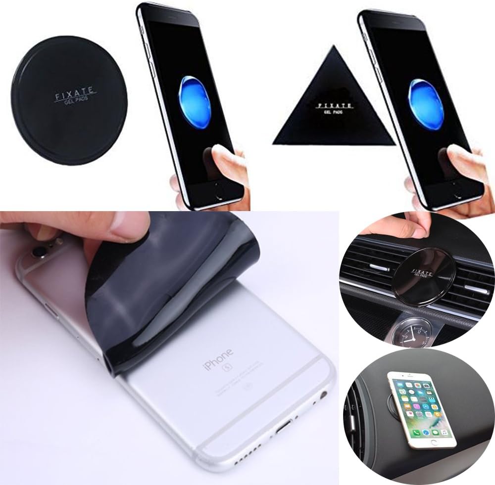 MUUZI Car Phone Mount Phone Holder 2 Pack Sucker Cell Phone Holder Creative Bracket Suitable for any Phone Android Car Vent Dashboard Smartphones iPad Mini Tablets Non-Magnetic Leaves No Marks