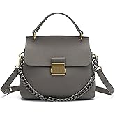 Genuine Leather Top Handle Handbag for Women Leather Crossbody Bag with Adjustable Strap Trendy Women Shoulder Bag