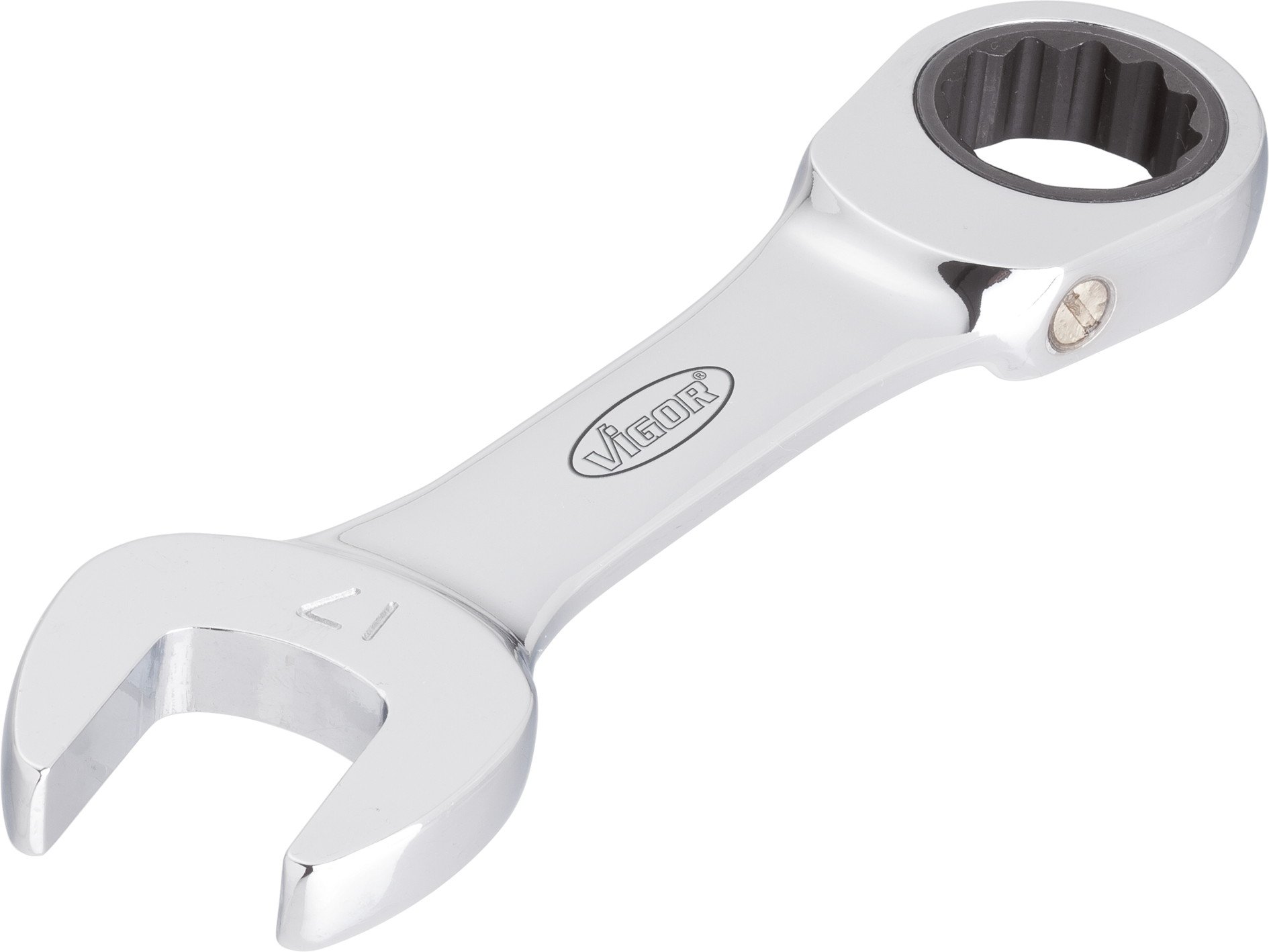 Vigor V2833 Ratcheting Wrench, Short Style 19 mm