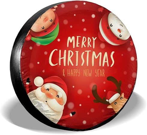 Amazon ハン スニ メリークリスマス そしてハッピーニューイヤー タイヤカバー White White 車 バイク 車 バイク