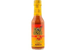AMWU Hot Ones Los Calientes Rojo Hot Sauce Made With Natural Ingredients & Spicy Flavors From Smoked Red Jalapeno, Habanero & Apricot, 5 fl oz Bottle (1-Pack)