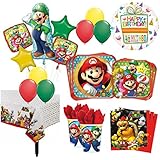 The Ultimate 8 Guest 53pc Super Mario Brothers Birthday Party Supplies and Balloon Decoration Kit