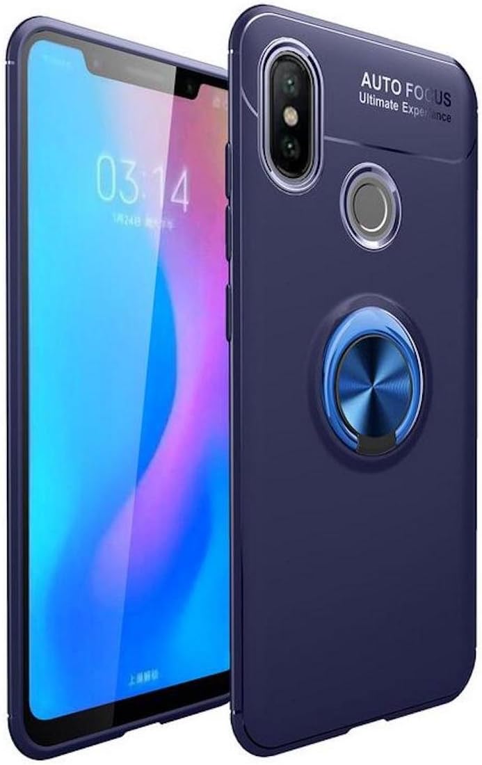 BOUNCEBACK bounceback รยฎ xiaomi mi a2 back case shock proof ring stand back cover for xiaomi mi a2 - matte blue - Blue