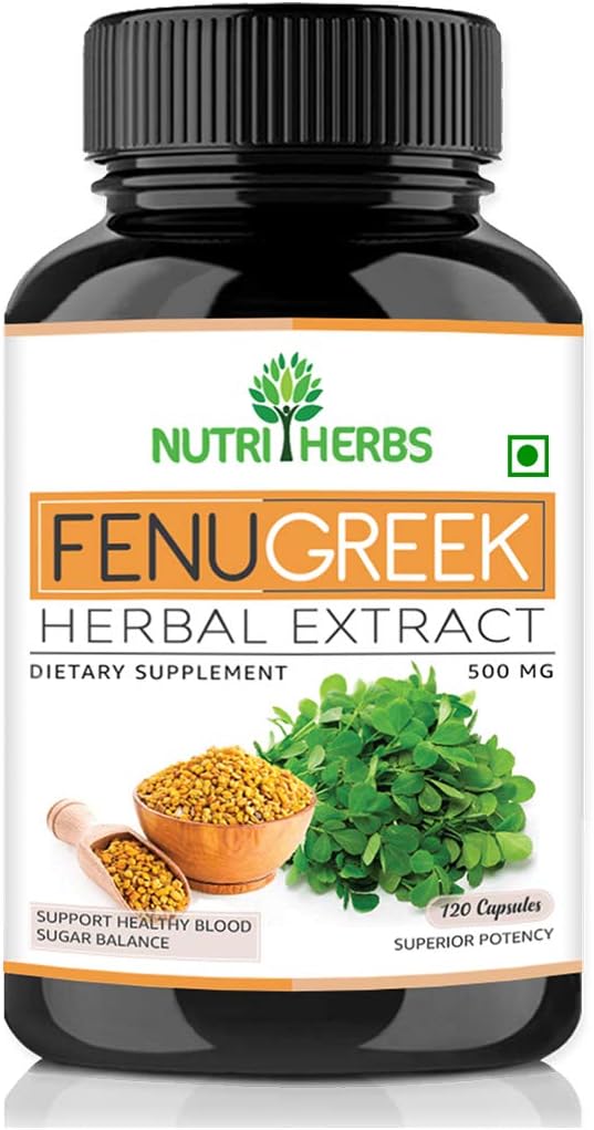 Nutriherbs 100 Fenugreek Seed Vitamins Capsules for Increased Breast