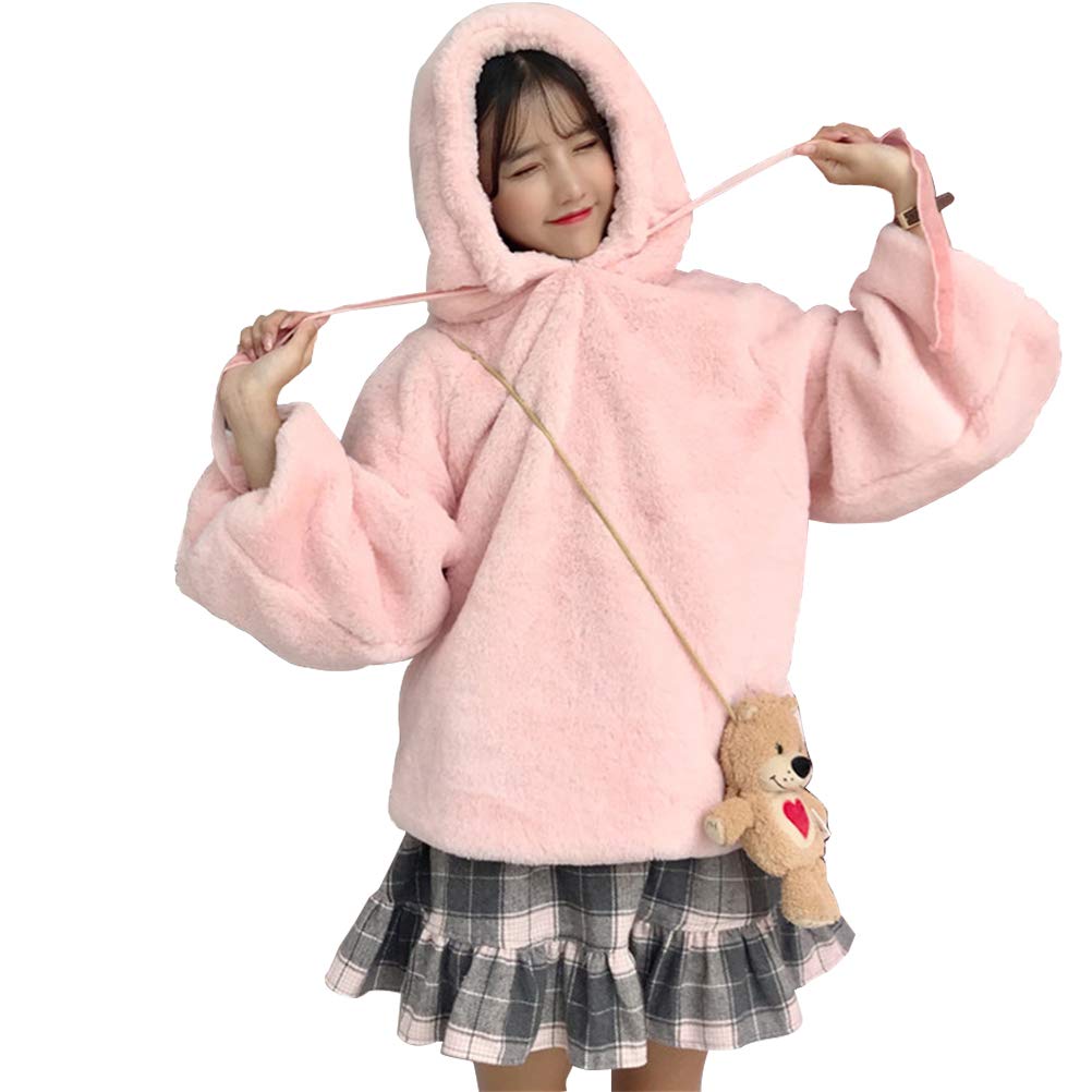 thick pink hoodie