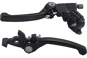 Stylemafia Black Folding Aluminum Clutch Brake Lever Compatible with 22mm 7/8 inch Handlebar 110cc 125cc 140cc TTR 125cc SSR Xmotos Apollo 125 Pit Dirt Bike Motorcycle
