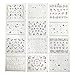 3D Design Nail Art Stickers, 50 Sheets Self-Adhesive Tip Decals Manicure DIY Decoration Tools