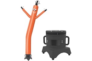 MOUNTO 10ft Inflatable Dancer Waving Tube Man Puppet for Store Sign (Orange)