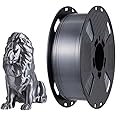 Silk Gray PLA Filament 1.75mm 1KG 3D Printing Filament Silky Gray PLA Shiny Shine Metallic PLA Gray 3D Printer Material FDM 3D Printer CC3D Iron Gray