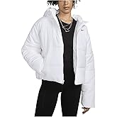 Nike Sportswear Classic Puffer Women's Therma-FIT Loose Hooded Jacket (White/Black, FZ5899-100)