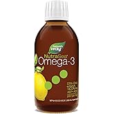 Nature's Way NutraSea Omega-3 Supplement with Zesty Lemon Flavour – 1250 mg EPA + DHA Fish Oil – Support Healthy Heart and Br