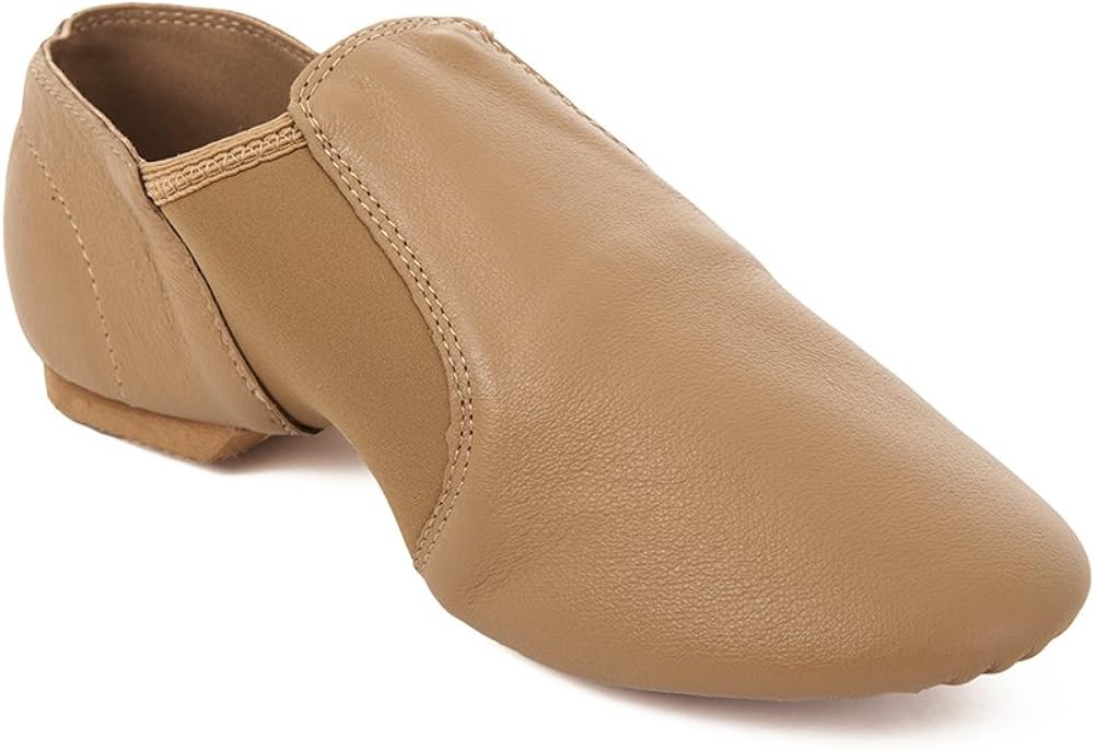 Factory Second Tan Slip On Split Sole Full Grain Leather Jazz Shoe with