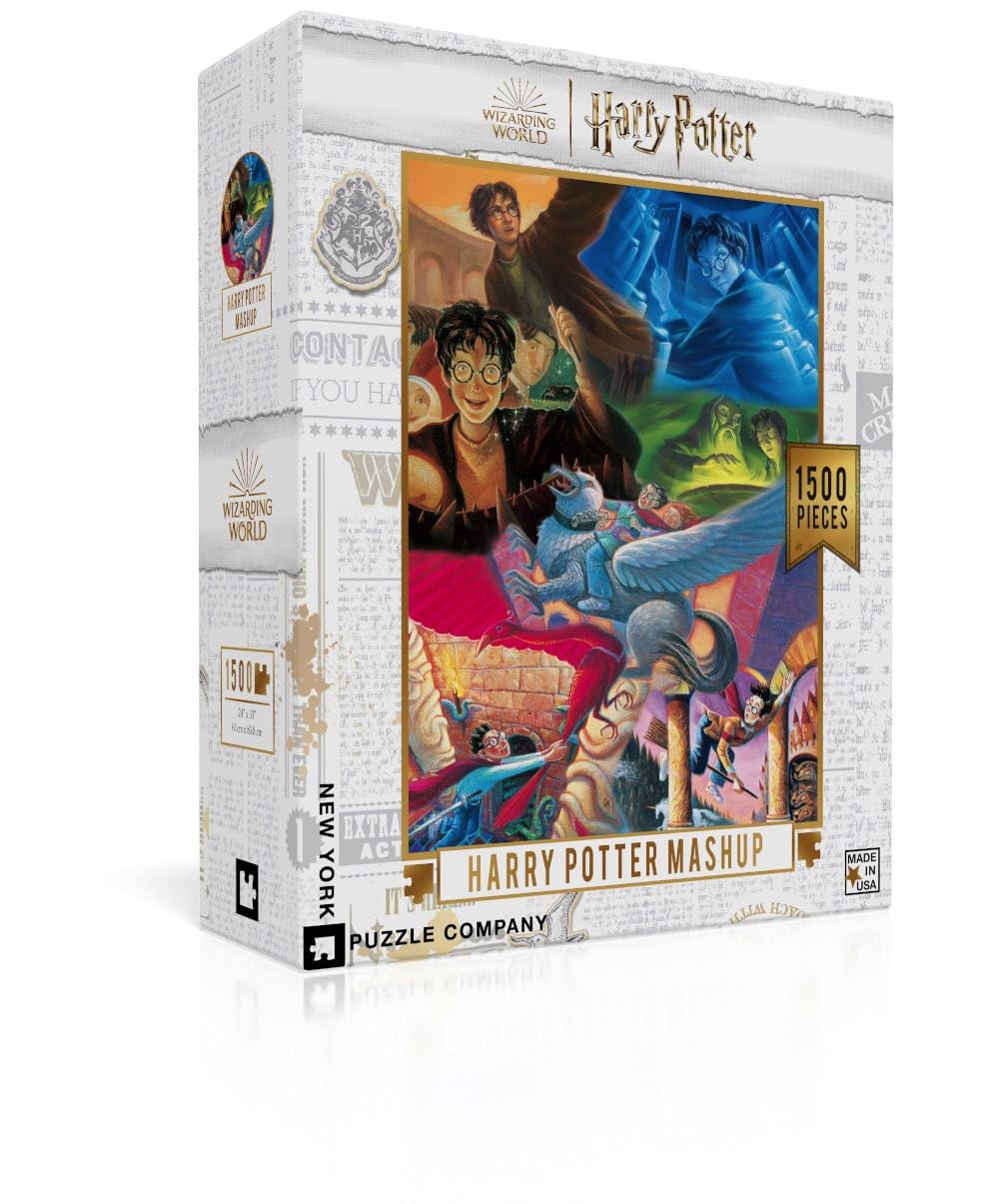New York Puzzle Company - Harry Potter Harry Potter Mashup - 1500 Piece Jigsaw Puzzle for Family Game Nights by Mary Grand-Pré