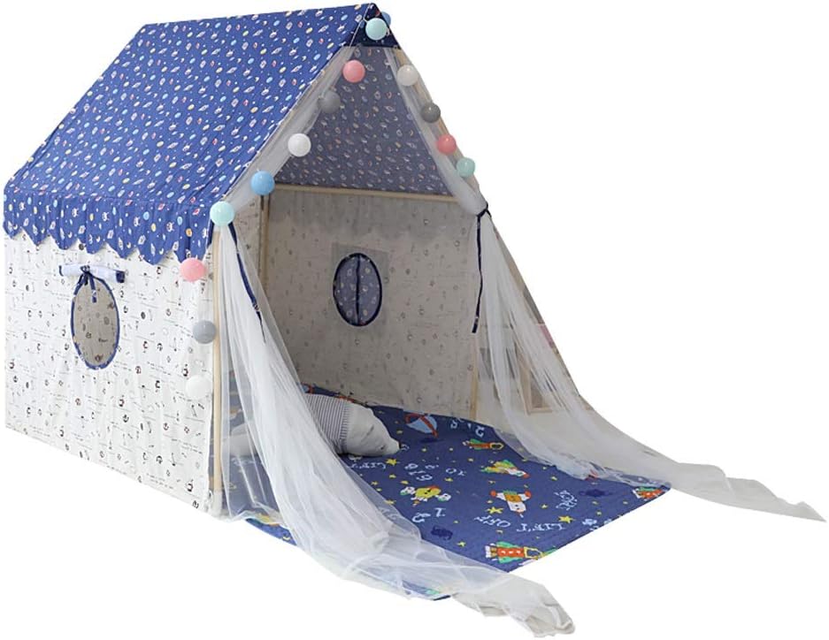 Mogicry Small Universe Spaceship Child Teepee Household Starry Sky Decoration Game House Toy Room Boy Girl House Princess Castle Tent Carry Case for Indoor Outdoor Kids 1+(11080120CM)