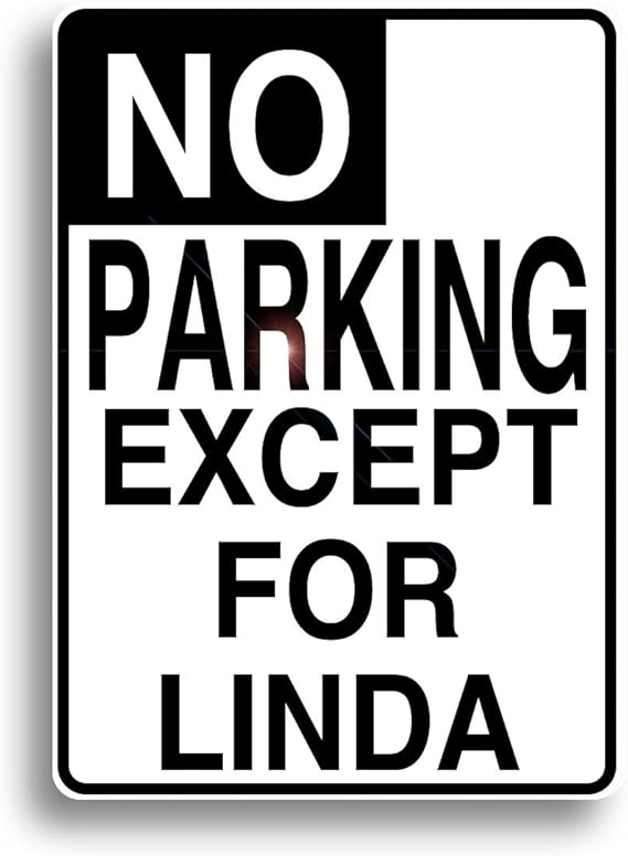 No Parking Sign, Personalized with Your Name on Solid