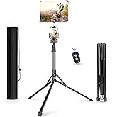UBeesize 67-in iPad Tripod Stand, 360 Rotating Tablet Mount & Phone Holder, Compatible with 9.9-15.7 Inches Tablets