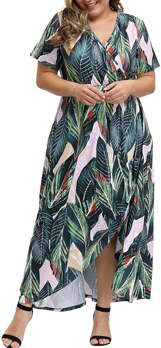 wrap plus size maxi dresses