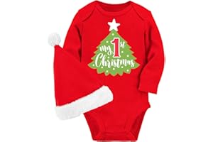 UNICOMIDEA Baby Christmas Romper Long Sleeve Newborn Boys Girls Outfit 0-12 Months