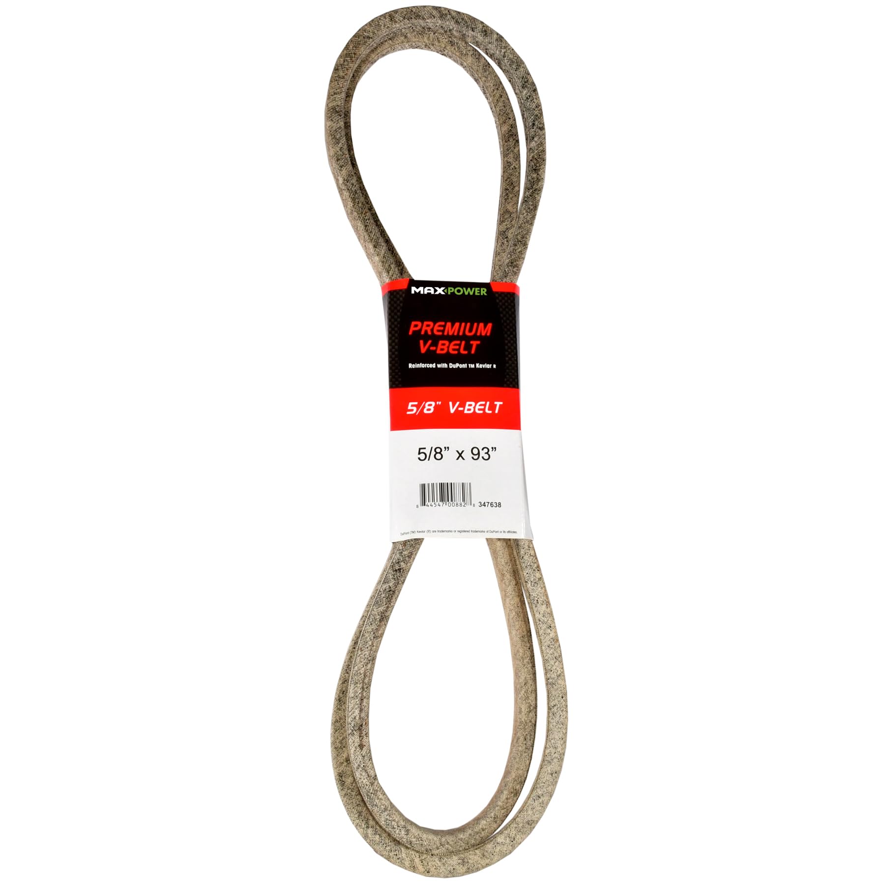 Maxpower 347638 Premium Belt Reinforced with Kevlar Fiber Cords, 5/8" x 93"