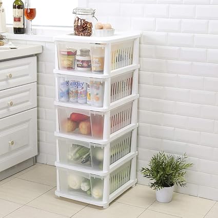 Vegetable Rack Armoire De Rangement Transparente En Plastique Pour Fruits Boite De Rangement Pour Legumes De Cuisine Panier De Rangement Au Sol Multicouche Quatre Specifications Amazon Fr Cuisine Maison