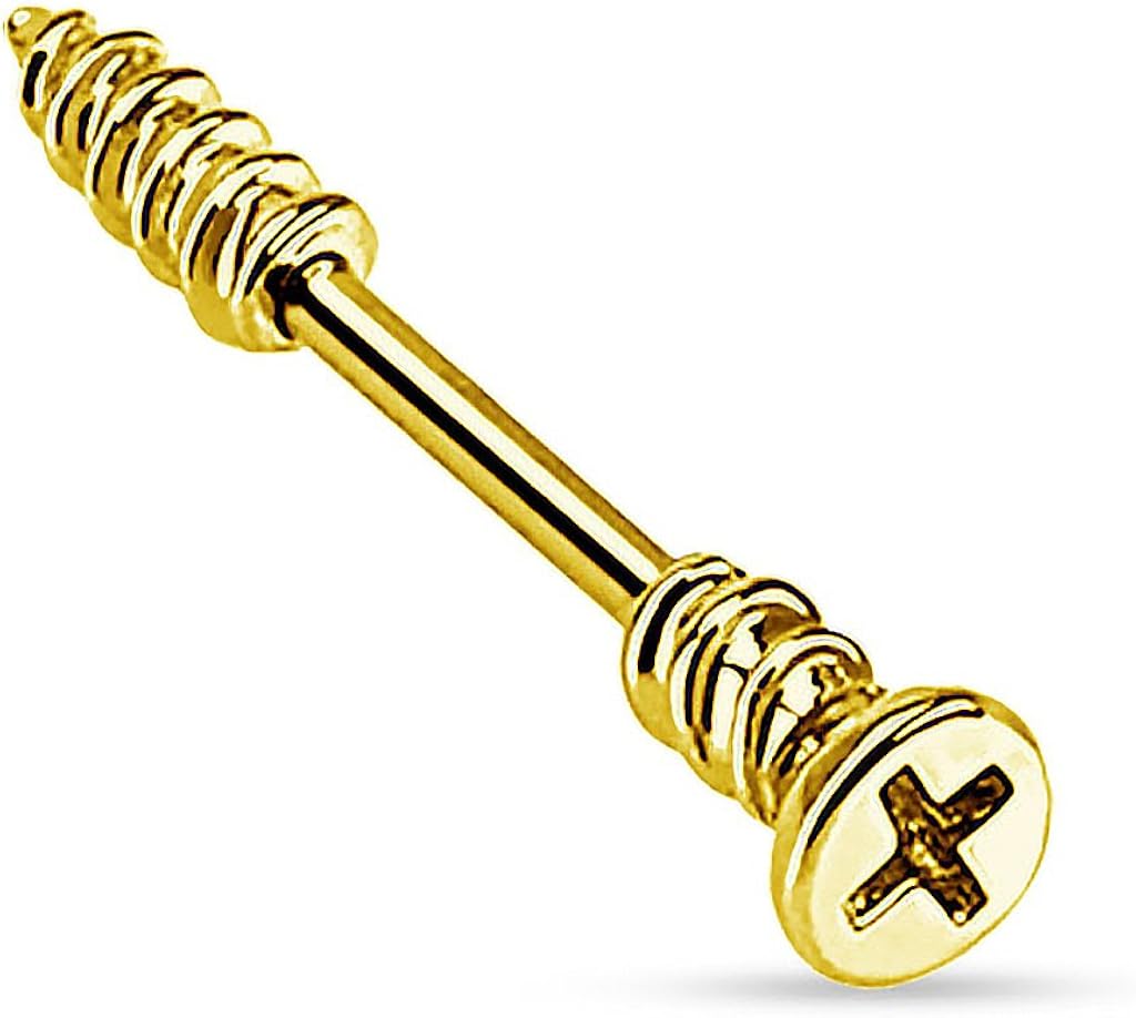 Piercing industriale in zaffiro arcobaleno, piercing all'orecchio Piercing industriale in zaffiro arcobaleno, piercing all'orecchio
