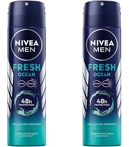 Amazon.com: NIVEA Men Fresh Active Deodorant Spray 6 x 150 ml Pack