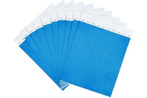 DGBDPACK 500 Pcs Neon Wristbands, 1-500 Consecutive Numbers Waterproof Tearproof Wrist Straps Admission Bracelets Tickets (Neon Blue)