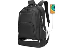 seyfocnia Gym Backpack for Men,Gym Bag with Shoe Compartment Lightweight Travel Workout Sports Backpack with USB Charging Port