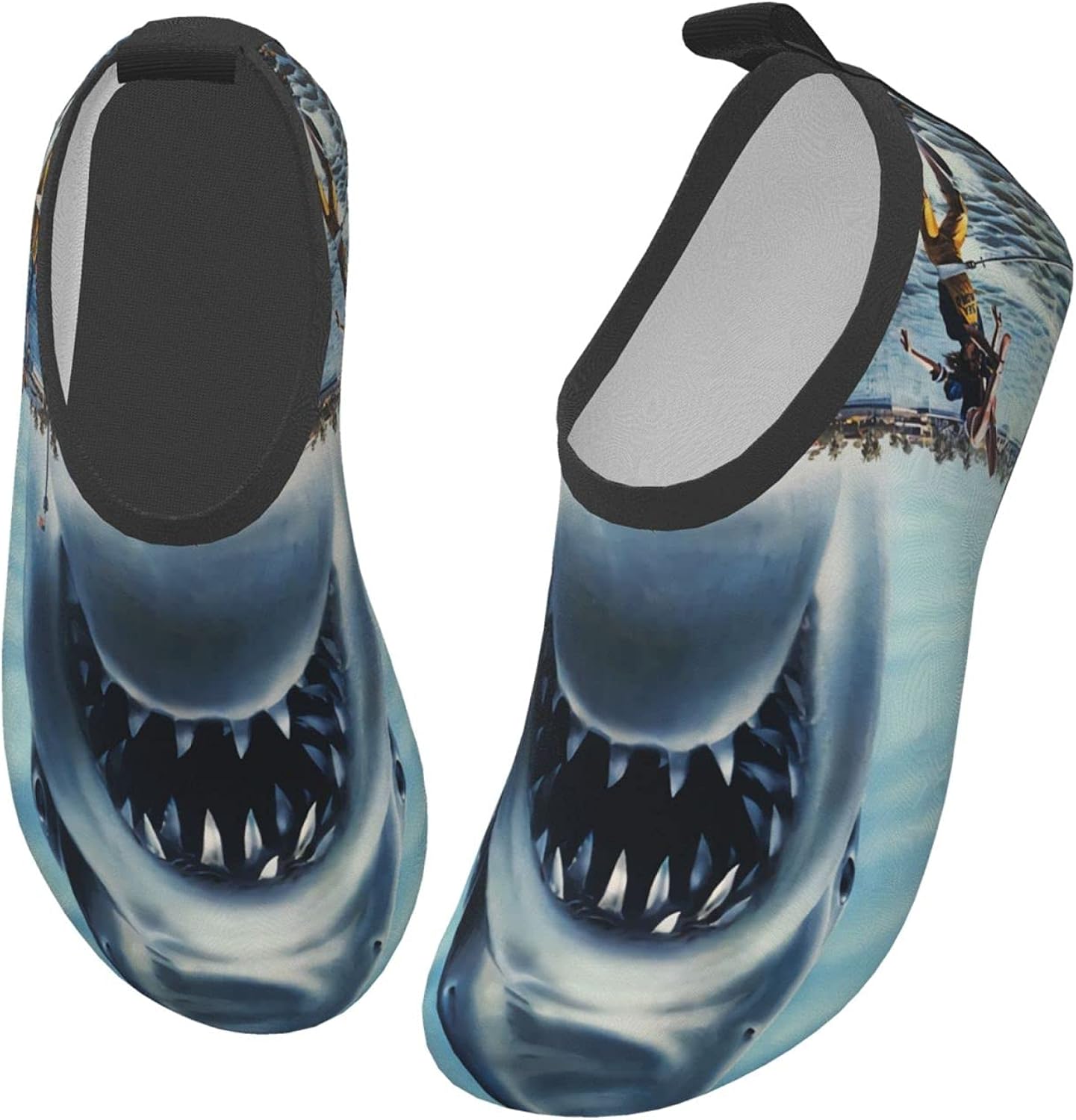 Jaws Shark Original Movie Poster Kids Water Shoes Light Non