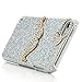 iPod Touch 5 Case - Mavis's Diary 3D Handmade Fashion Shiny Bling Crystal Lovely Mustache Rhinestone Diamond Hard Silvery Cover for iPod Touch 5th Generation & Dust Plug & Feather Stylus Pen
