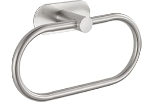 Eolax Towel Bar/Bath Towel Ring, Self Adhesive Hand Towel Ring for Bathroom, Stainless Steel Sticky Hand Towel Holder, No Dri