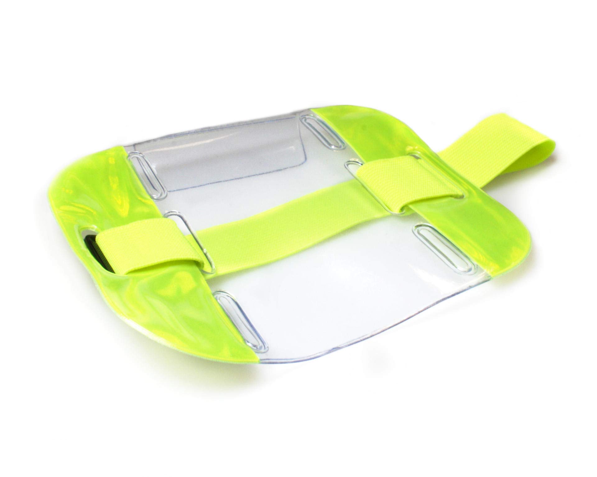 Customcard ltd Security Armband Reflective Yellow ID Card Holder Adjustable Strap (Pack of 25)