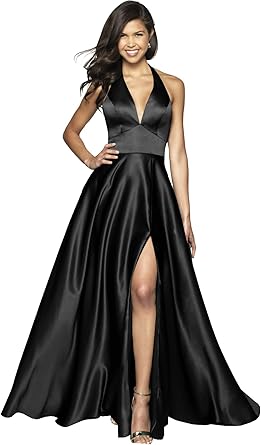 halter neck party dress