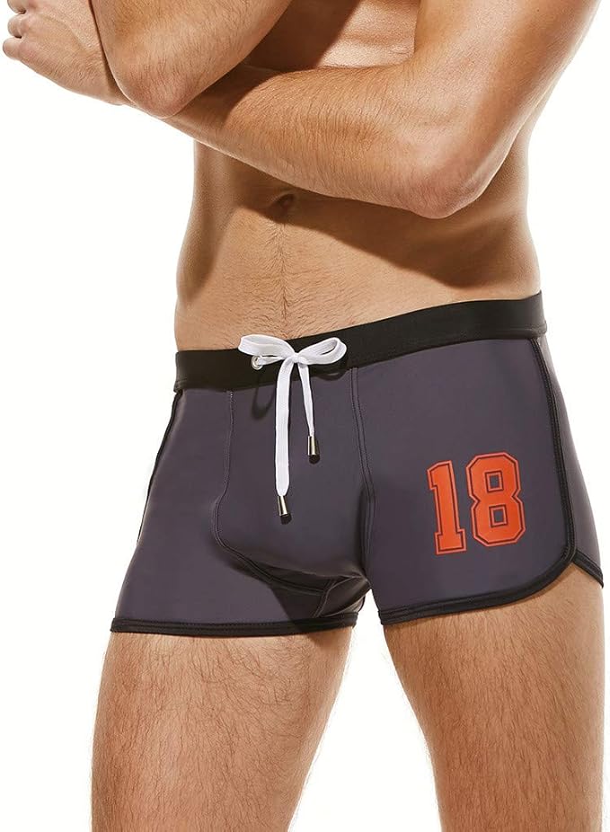 mens solid color swim trunks
