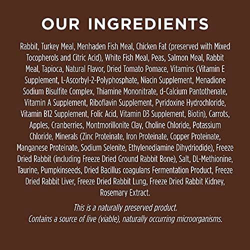 INSTINCT ORIGINAL DRY CAT FOOD, RAW COATED KIBBLE, HIGH PROTEIN, GRAIN FREE RECIPE – REAL RABBIT, 4.5 LB. BAG
