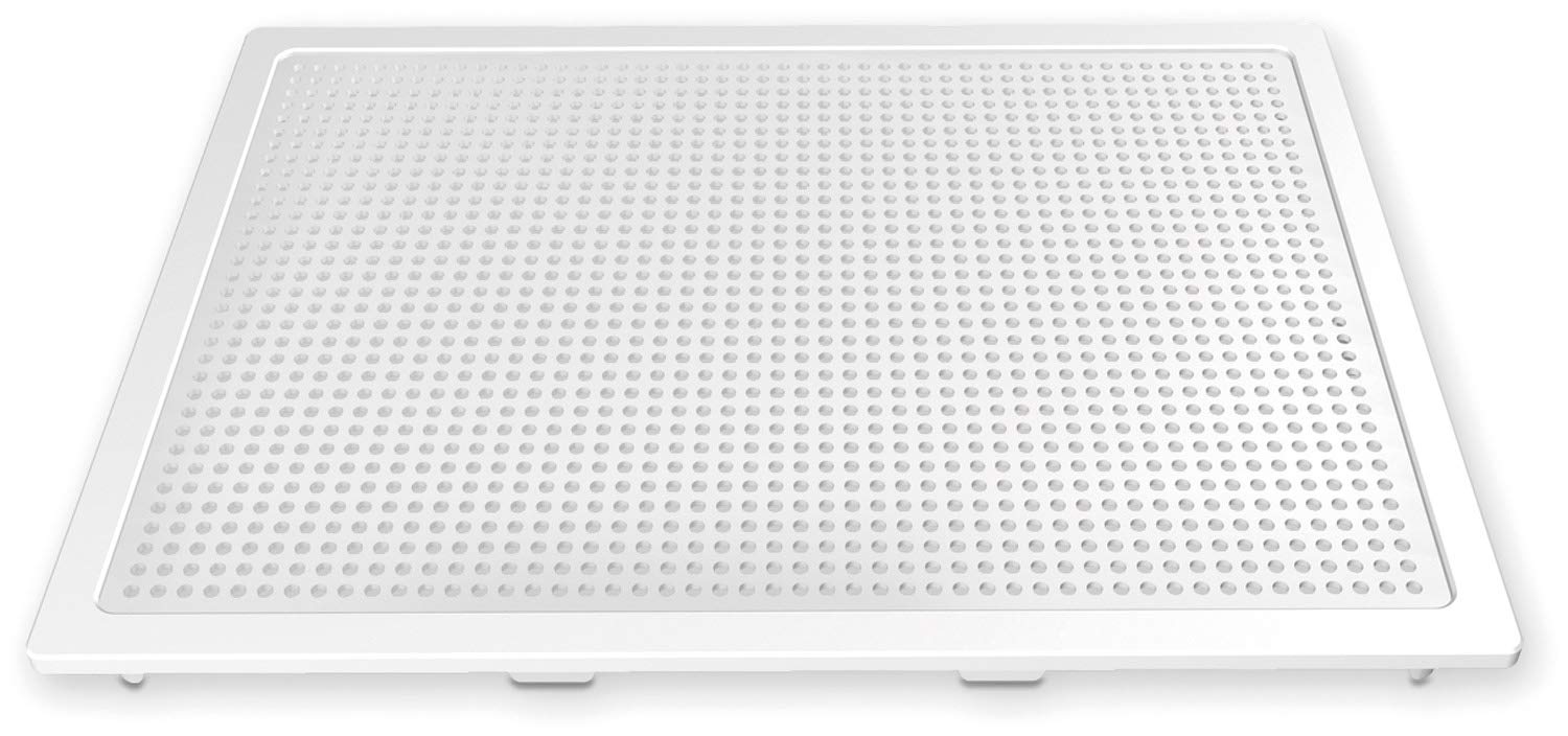 Lena 35021 Mosaic Plug-In Game Accessory Breadboard Loose Base Plate for Mosaic Plugs 28 x 2.3 x 19.5 cm Mosaic Panel for Children from 3 Years White